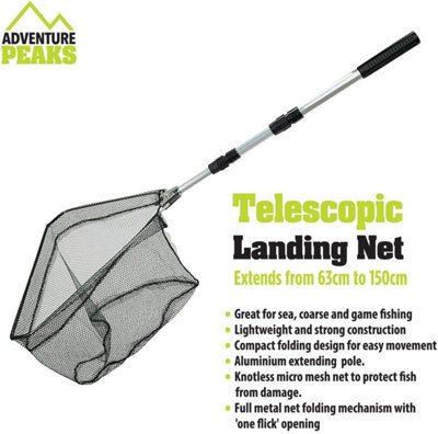Telescopic Fishing Net Foldable Landing Net for Fishing Knotless Micro ...