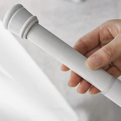 Telescopic Metal Shower Curtain Rod Pole For Bathroom White 140 - 260 - 3