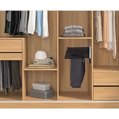 Telescopic Sliding Trouser Rack For Wardrobe, Space Saving Push Pull ...