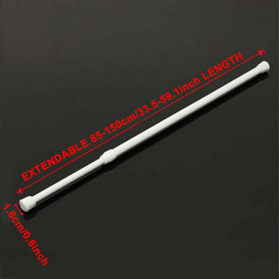 Telescopic Tension Curtain Rod - Extendable Spring-Loaded Voile Net Pole
