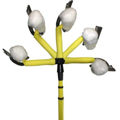 Telescopic Window Cleaner - With a Variable Adjustable Tilt Head Soft Fleece Covered Washing Head With Rubber Wiper Blade