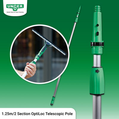 Telescopic Window Cleaning Pole 1.25m -2 Section Multi-Use OptiLoc Extension Pole by UNGER - 5