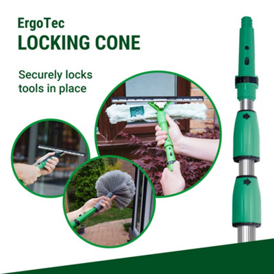 Telescopic Window Cleaning Pole 3.75m - 3 Section Multi-Use OptiLoc Extension Pole by UNGER - 3
