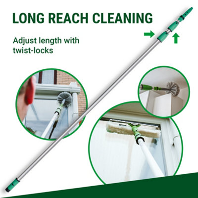 Telescopic Window Cleaning Pole 4.5m - 3 Section Multi-Use OptiLoc Extension Pole by UNGER