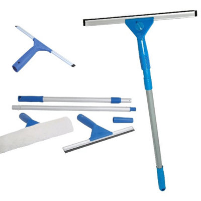 TELESCOPIC Window Cleaning Washing Kit Washer Wash Pole Large Cleaner ...