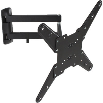Television Bracket - 26-75 inch screens, extendable, tilt, swivel TV wall mount 100 kg - black