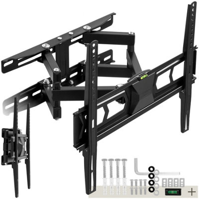 Television Bracket - TV wall mount for 26-75 inch screens, extendable and tiltable 60 kg - black