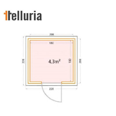 Telluria Eleganto Classico 2121 - 7x7ft - With Floor Kit & Internal Wall Package