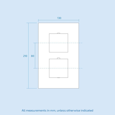 Temel Square 1 Outlet Concealed Thermostatic Shower Mixer Set - Shower Head - 5