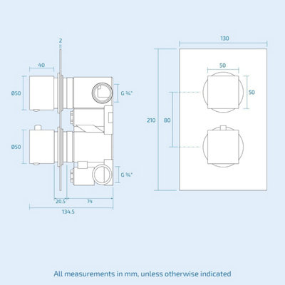 TEMEL THERMOSTATIC CONCEALED SHOWER MIXER BATHROOM SQUARE SLIM CHROME HEAD SET - 6