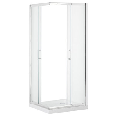 Tempered Glass Shower Enclosure 90 x 90 x 185 cm Silver TELA - 4