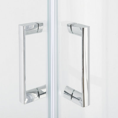 Tempered Glass Shower Enclosure 90 x 90 x 185 cm Silver TELA - 5
