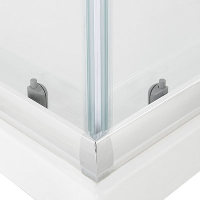 Tempered Glass Shower Enclosure 90 x 90 x 185 cm Silver TELA - 7