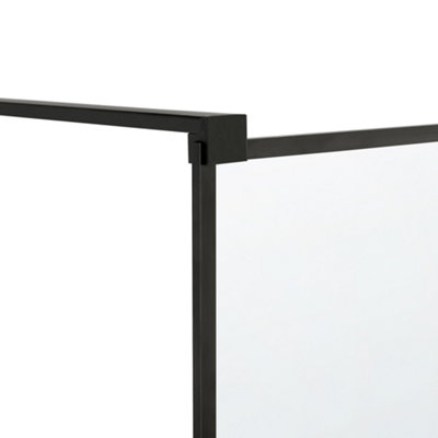 Tempered Glass Shower Screen 90 x 190 cm Black WASPAM - 4