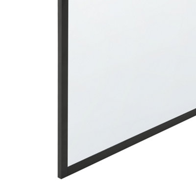 Tempered Glass Shower Screen 90 x 190 cm Black WASPAM - 5