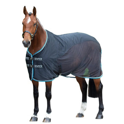 Tempest Original Mesh Horse Cooler Rug Black (72in)