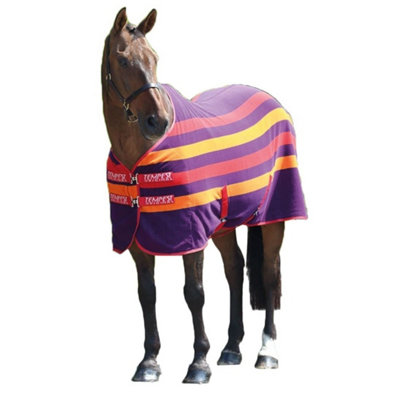 Tempest Original Newmarket StandardNeck Horse Fleece Rug Purple/Yellow