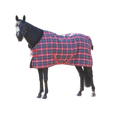 Tempest Plus 200 Standard-Neck Tartan Horse Stable Rug Red (6)