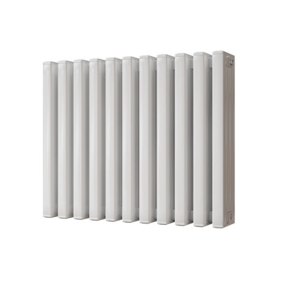 Temple White Square Tube Column Radiator H600mm x W730mm