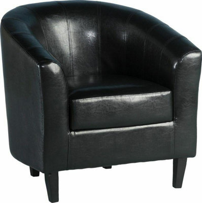 Tempo Tub Chair in Black PU designed to fit seamlessly in any living area