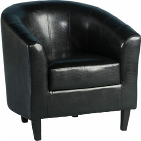 Tempo Tub Chair in Black PU designed to fit seamlessly in any living area