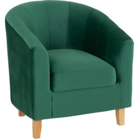 Tempo Tub Chair - L70 x W76 x H77.5 cm - Emerald Green Velvet