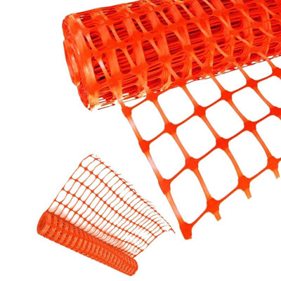Temporary 50m Orange Barrier Fencing Mesh Safety Net Roll For ...