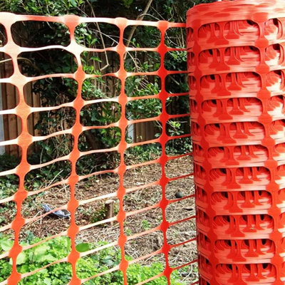 Temporary Orange 50m Mesh Barrier Fencing Safety Net On a Roll For Construction Sites
