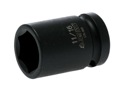 Teng 920122 Impact Socket Hexagon 6-Point 1/2in Drive 11/16in TEN920122N