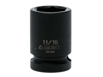 Teng 920122 Impact Socket Hexagon 6-Point 1/2in Drive 11/16in TEN920122N