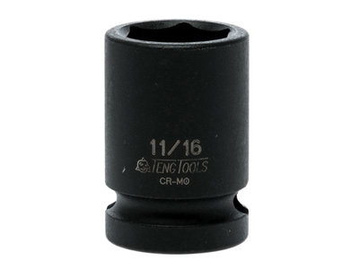 Teng 920122 Impact Socket Hexagon 6-Point 1/2in Drive 11/16in TEN920122N