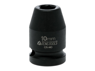 Teng 920510N Impact Socket Hexagon 6-Point 1/2in Drive 10mm TEN920510N
