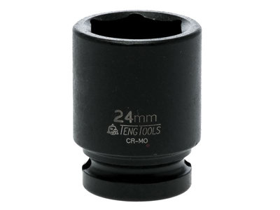 Teng Impact Socket Hexagon 6-Point 1/2in Drive 24mm