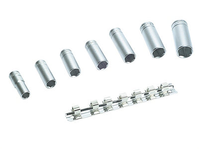 Teng M3807 M3807 Socket Clip Rail Set of 7 Metric 3/8in Drive TENM3807