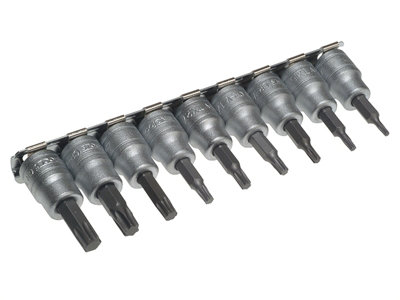 Teng M3813TX M3813TX Socket Clip Rail Set of 9 External TORX 3/8in Drive TENM3813TX