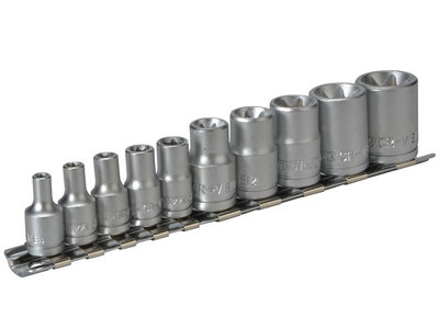 Teng M3814 M3814 Socket Clip Rail TX-E Set of 10 3/8in & 1/4in Drive ...