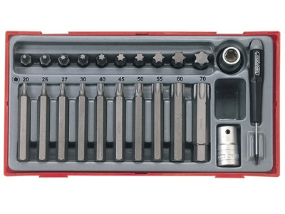 Teng TC23 TTTX23 TX Bit Socket Set, 23 Piece - 1/2in Drive TENTTTX23