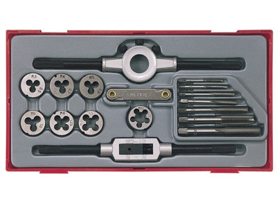 Teng TC30 TTTD17 Rethreading Tap & Die Set, 17 Piece TENTTTD17