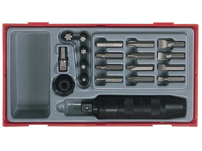 Teng Tools 1/2 Inch Drive Impact Driver Set with 17 Bits and Case