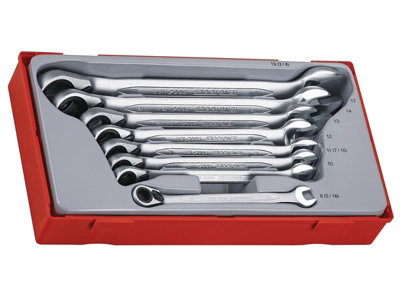 Teng TT6508R TT6508R Metric Ratchet Combination Spanner Set, 8 Piece TENTT6508R