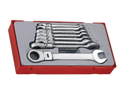 Teng TT6508RF 8-Piece Flexible Ratchet Spanner Set with TC Tray