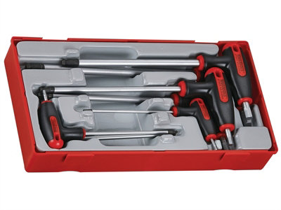 Teng TTHEX7 TTHEX7 Metric Hex T-Handle Driver Set, 7 Piece TENTTHEX7