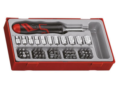 Teng TTMDRT64 Angled Ratcheting Bit Driver & Socket Set, 64 Piece TENTTMDRT64