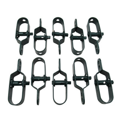 Tensioning Wire Fence Strainers Green X10 (Heavy Duty In-Line Tightening Round Head)