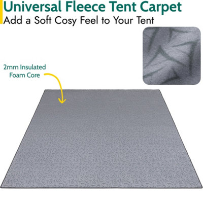 Tent Carpet Fleece Rug Universal Camping Soft Groundsheet Cover Waterproof Base Trail - Large