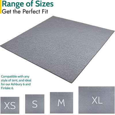 Tent Carpet Fleece Rug Universal Camping Soft Groundsheet Cover Waterproof Base Trail - Large - 4