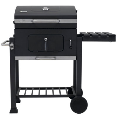 Tepro 1161 Toronto Charcoal BBQ Grill - Easy Click Together Design with Side Table and Grid in Grid System