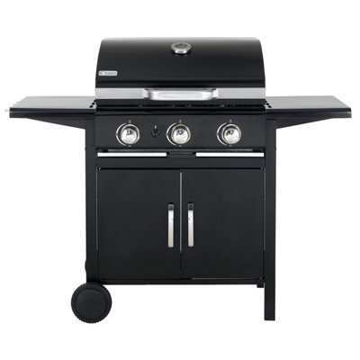 Tepro 3152UK Black Mayfield 3 Burner Gas BBQ