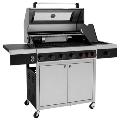 Tepro 3316UK Black Keansburg 6 Special Edition Gas BBQ with Infrared Side and Back Burners