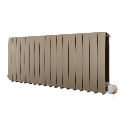 Terma Electric Radiator BERGAMO (W-Fi) 590h x 1360w(mm) 2 Kw Quartz Mocha